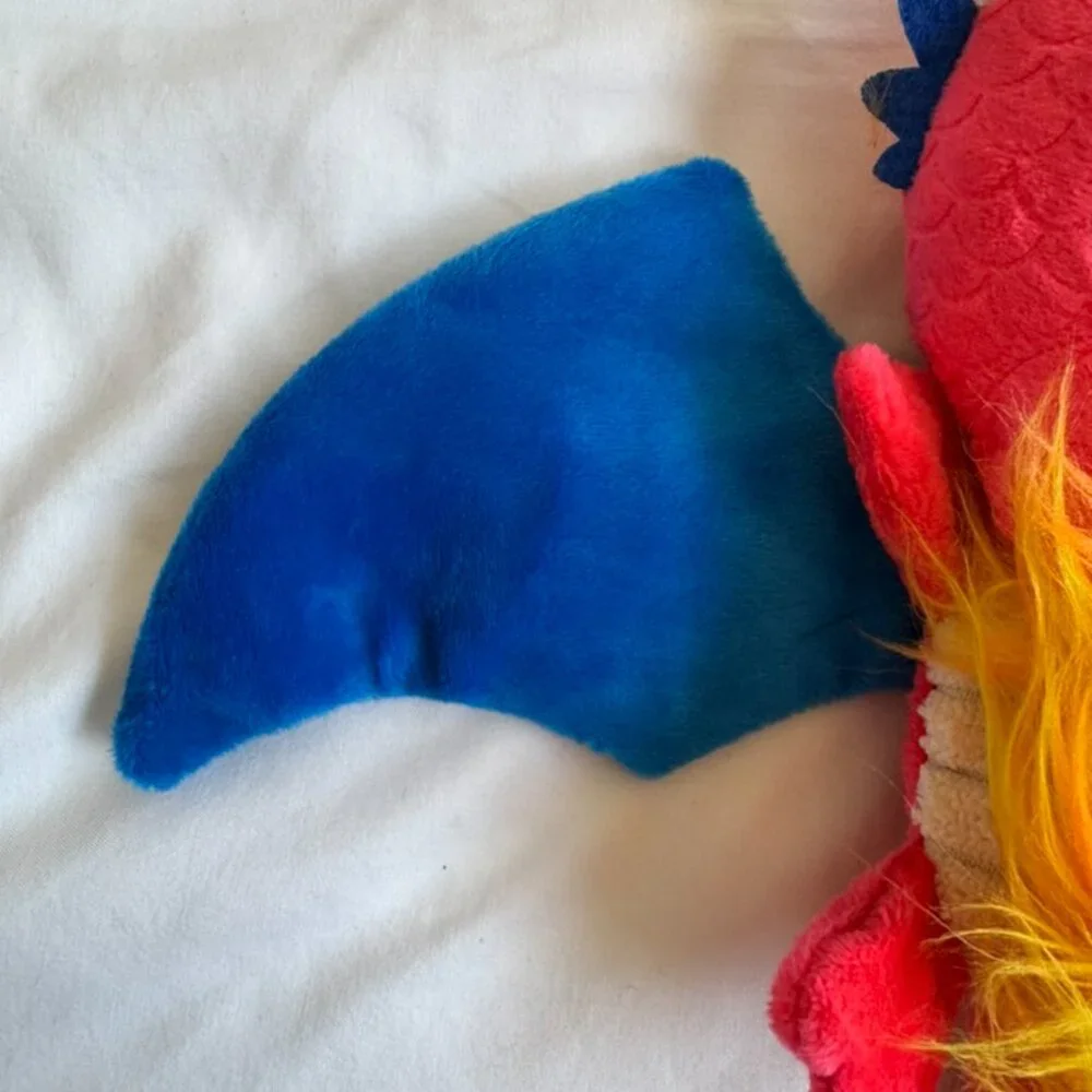 NWT Bark Box WETBEARD THE DRAGON Plush Dog Toy, Blue + Red, Large (50+ lbs)